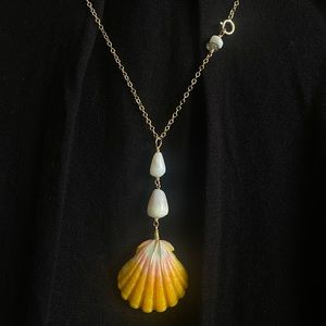 SOLD!14K GF 18 inch Chain, North Shore Oahu Sunrise Shell W/Baby Cone Shells